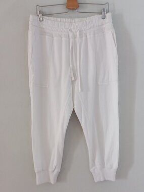 STANDARD JAMES PERSE white jogger style thin cotton pants